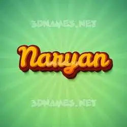 naryan in Green Rays style - 3D name wallpaper