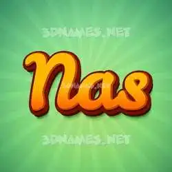nas in Green Rays style - 3D name wallpaper