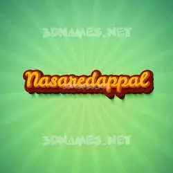 nasaredappal in Green Rays style - 3D name wallpaper