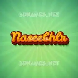 naseebhlr in Green Rays style - 3D name wallpaper