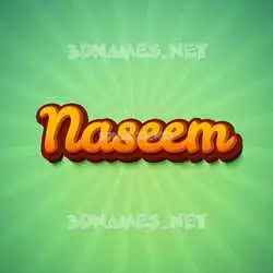 naseem in Green Rays style - 3D name wallpaper