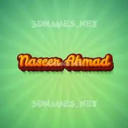 naseer ahmad in Green Rays style - 3D name wallpaper