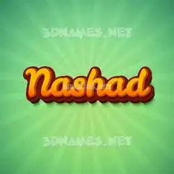 nashad in Green Rays style - 3D name wallpaper