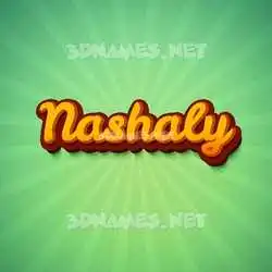 nashaly in Green Rays style - 3D name wallpaper