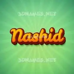 nashid in Green Rays style - 3D name wallpaper
