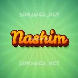 nashim in Green Rays style - 3D name wallpaper