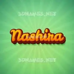 nashira in Green Rays style - 3D name wallpaper
