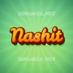 nashit in Green Rays style - 3D name wallpaper