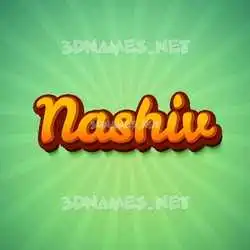nashiv in Green Rays style - 3D name wallpaper