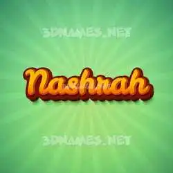 nashrah in Green Rays style - 3D name wallpaper