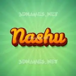 nashu in Green Rays style - 3D name wallpaper