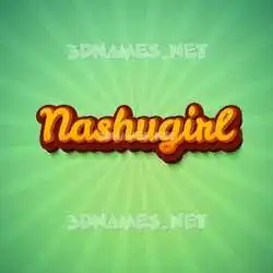 nashugirl in Green Rays style - 3D name wallpaper