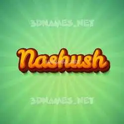nashush in Green Rays style - 3D name wallpaper