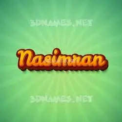 nasimran in Green Rays style - 3D name wallpaper