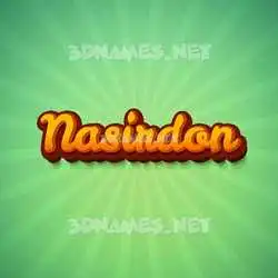nasirdon in Green Rays style - 3D name wallpaper