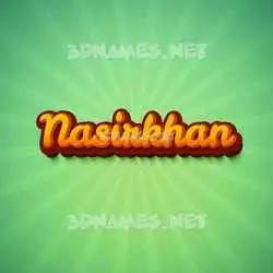 nasirkhan in Green Rays style - 3D name wallpaper