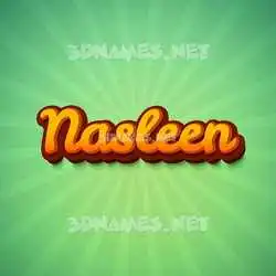 nasleen in Green Rays style - 3D name wallpaper