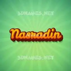 nasradin in Green Rays style - 3D name wallpaper