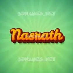 nasrath in Green Rays style - 3D name wallpaper