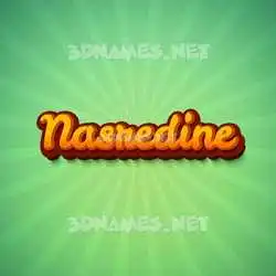 nasredine in Green Rays style - 3D name wallpaper