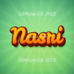 nasri in Green Rays style - 3D name wallpaper
