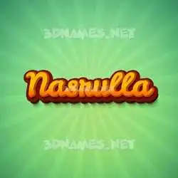 nasrulla in Green Rays style - 3D name wallpaper