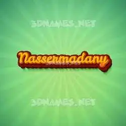 nassermadany in Green Rays style - 3D name wallpaper