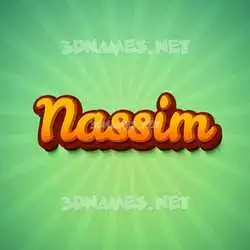 nassim in Green Rays style - 3D name wallpaper