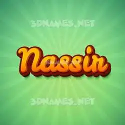 nassir in Green Rays style - 3D name wallpaper