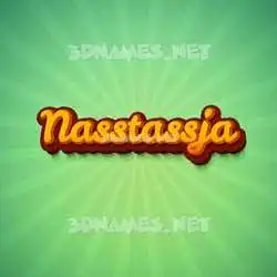 nasstassja in Green Rays style - 3D name wallpaper