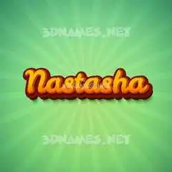 nastasha in Green Rays style - 3D name wallpaper