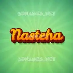 nasteha in Green Rays style - 3D name wallpaper