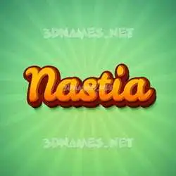 nastia in Green Rays style - 3D name wallpaper
