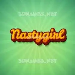 nastygirl in Green Rays style - 3D name wallpaper