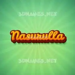 nasurulla in Green Rays style - 3D name wallpaper