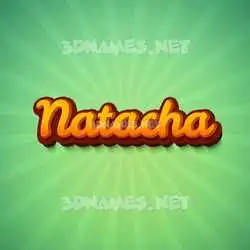 natacha in Green Rays style - 3D name wallpaper
