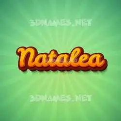 natalea in Green Rays style - 3D name wallpaper