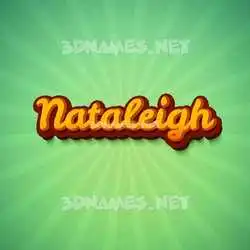 nataleigh in Green Rays style - 3D name wallpaper
