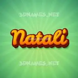 natali in Green Rays style - 3D name wallpaper