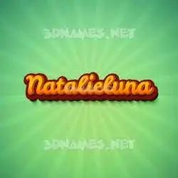 natalieluna in Green Rays style - 3D name wallpaper