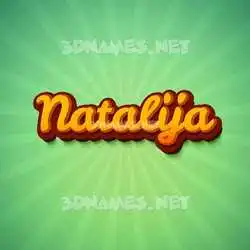 natalija in Green Rays style - 3D name wallpaper