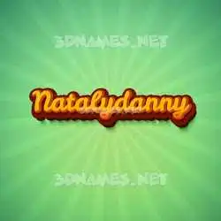 natalydanny in Green Rays style - 3D name wallpaper