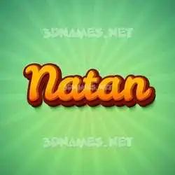 natan in Green Rays style - 3D name wallpaper