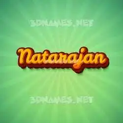 natarajan in Green Rays style - 3D name wallpaper