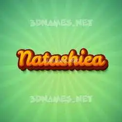 natashiea in Green Rays style - 3D name wallpaper