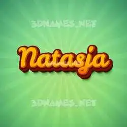 natasja in Green Rays style - 3D name wallpaper