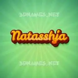 natasshja in Green Rays style - 3D name wallpaper