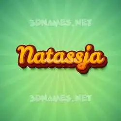 natassja in Green Rays style - 3D name wallpaper