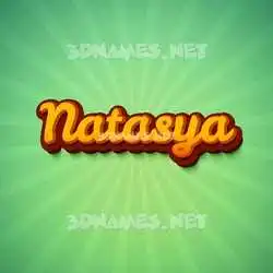 natasya in Green Rays style - 3D name wallpaper