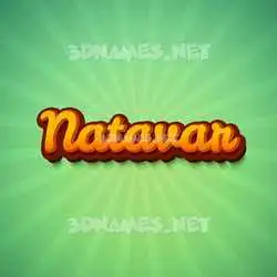 natavar in Green Rays style - 3D name wallpaper
